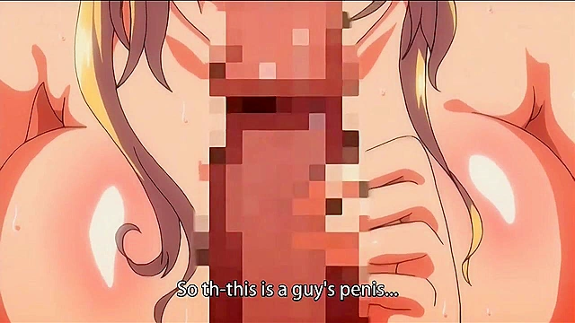 Muttsuri Do Sukebe - Teen anime schoolgirl with huge tits gives a deepthroat blowjob