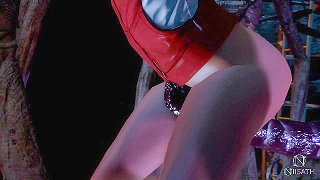 Wendigo monster fucks Samantha Giddings in cavern