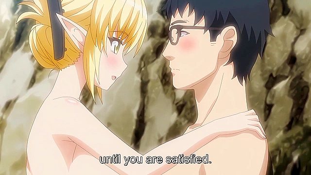 Crossbreeding Assistance 7 - Busty elf princess fucks hentai professor on beach