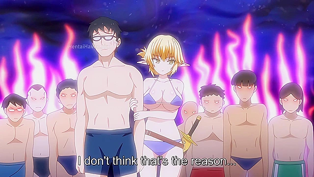 Crossbreeding Assistance 7 - Busty elf princess fucks hentai professor on beach