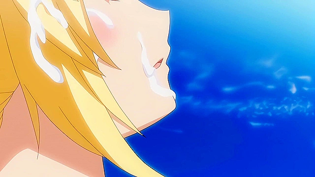 Crossbreeding Assistance 7 - Busty elf princess fucks hentai professor on beach