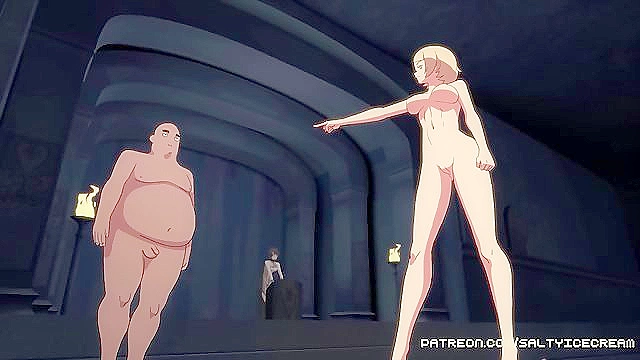 Blonde cutie challenges instructor to join the Succubus Academy