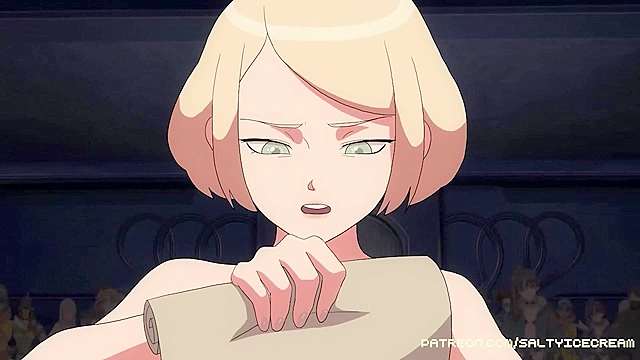 Blonde cutie challenges instructor to join the Succubus Academy