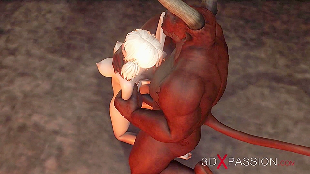 Minotaur fucks hard a 3d teen in the battle arena