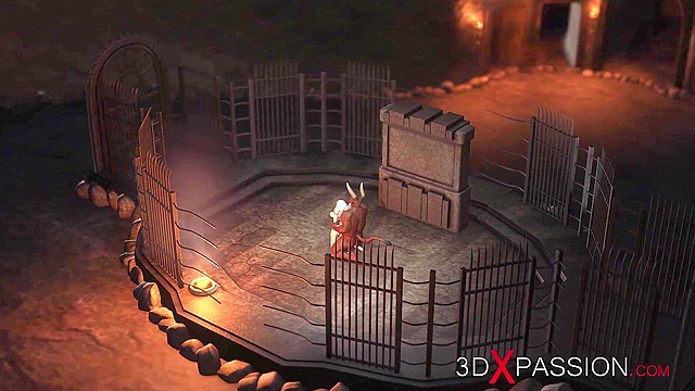 Minotaur fucks hard a 3d teen in the battle arena