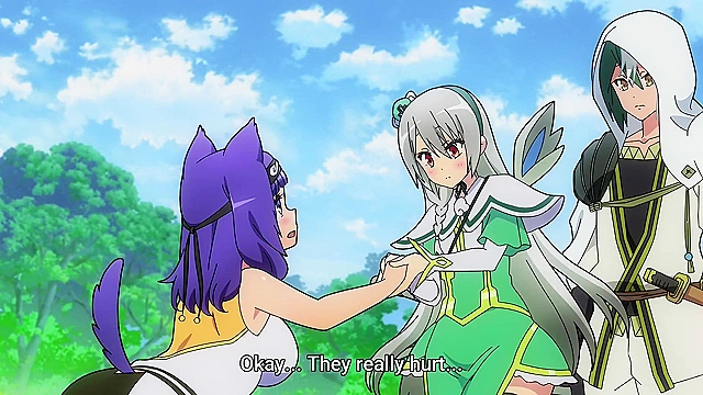 Immoral Guild (uncensored ecchi) 1 - Workaholic rescues busty catgirl from slime