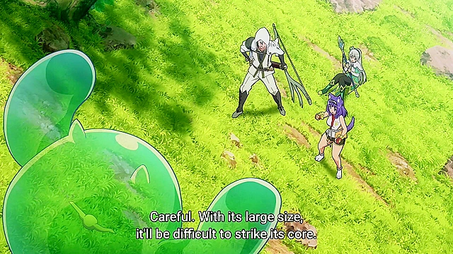 Immoral Guild (uncensored ecchi) 1 - Workaholic rescues busty catgirl from slime