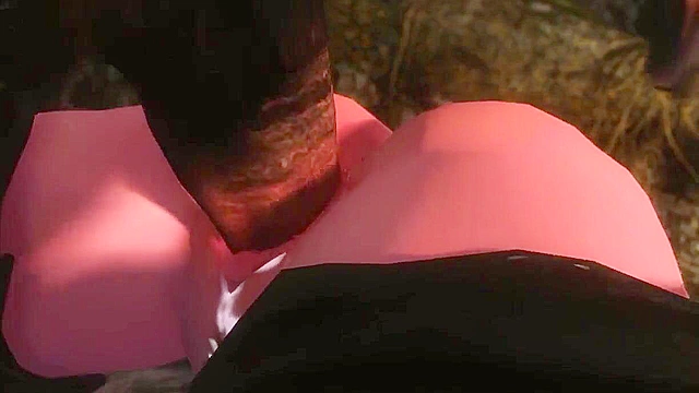 Red Elf Teases Beast with Footjob, Then Spreads Pussy for Massive Cock Action