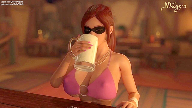 Horse monster rams his cock up a tavern wenches tight asshole