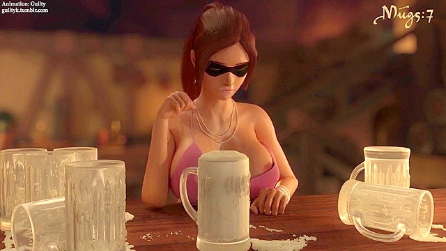 Horse monster rams his cock up a tavern wenches tight asshole