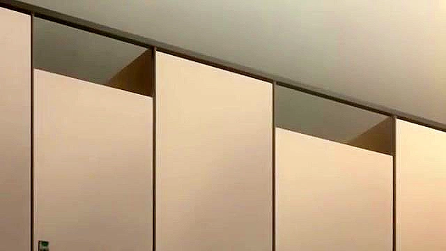 Petite brunette schoolgirl gets fucked in the bathroom by her sensei