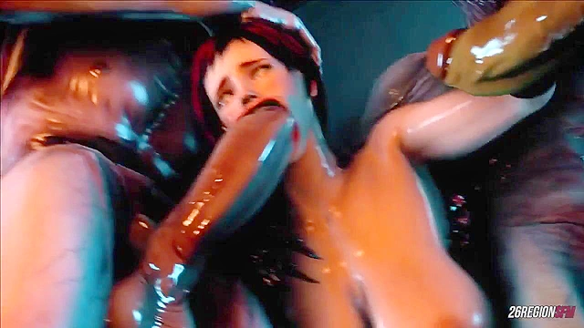 Full Moon 2 (extended) - Mila and Honoka fucked by big monster cocks