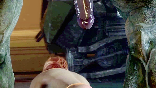 Halo demon alien destroys human pussy