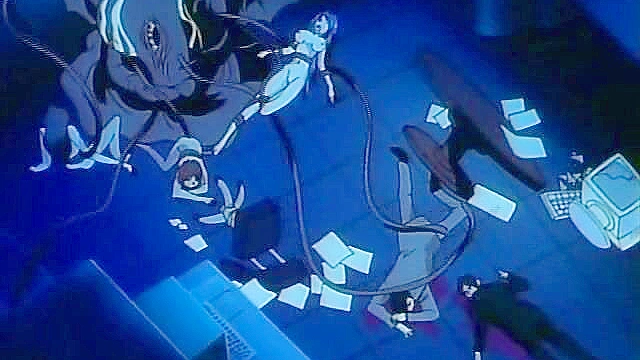 Alien invaders probe horny slut with dirty tentacles