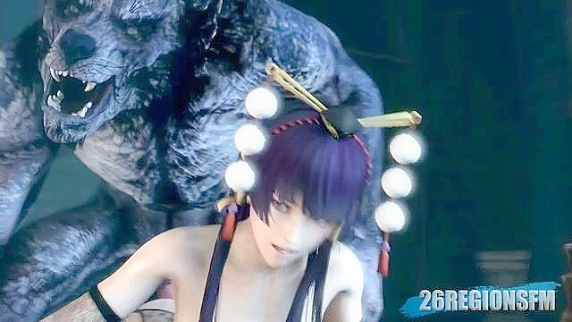 Demonic Pleasure 1 - Big dicked beast alien destroys cute slave girl's pussy with hard thrusting