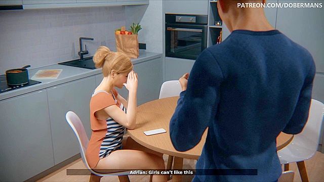 Shy housewife begins to love big black cock - 3D animated comics porn