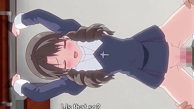 Little Landlady 1 - Petite landlady collects rent and an anime big cock cumshot in her pussy