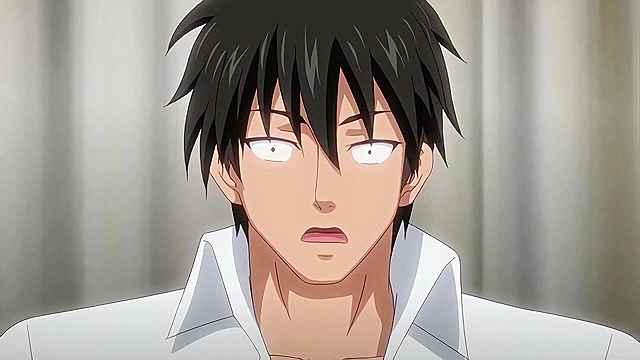 Little Landlady 1 - Petite landlady collects rent and an anime big cock cumshot in her pussy