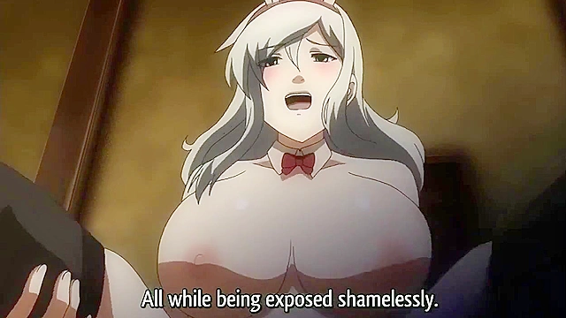 Demon lord fucks his busty elf maid and gives them his demonic seed