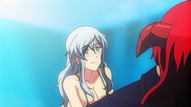 Demon lord fucks his busty elf maid and gives them his demonic seed