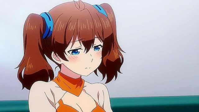 World's End Harem 2 - Softcore ecchi anime - Busty redhead licks booze off reluctant guy