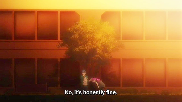 World's End Harem 2 - Softcore ecchi anime - Busty redhead licks booze off reluctant guy