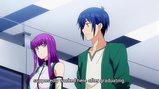 World's End Harem 2 - Softcore ecchi anime - Busty redhead licks booze off reluctant guy