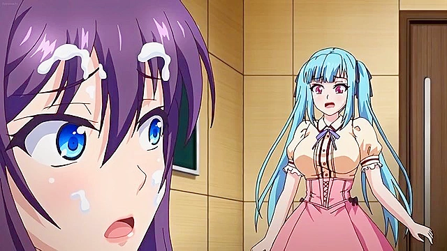 Bitch Teacher 4 ep4 - Busty anime teacher gives a handjob in the back of classroom