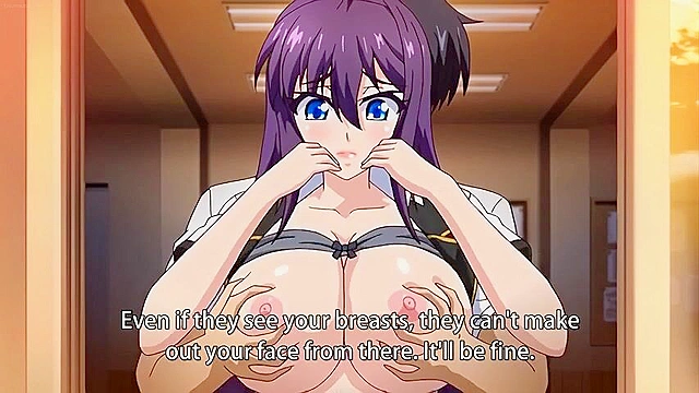 Bitch Teacher 4 ep4 - Busty anime teacher gives a handjob in the back of classroom