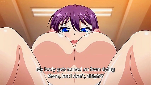 Bitch Teacher 4 ep4 - Busty anime teacher gives a handjob in the back of classroom