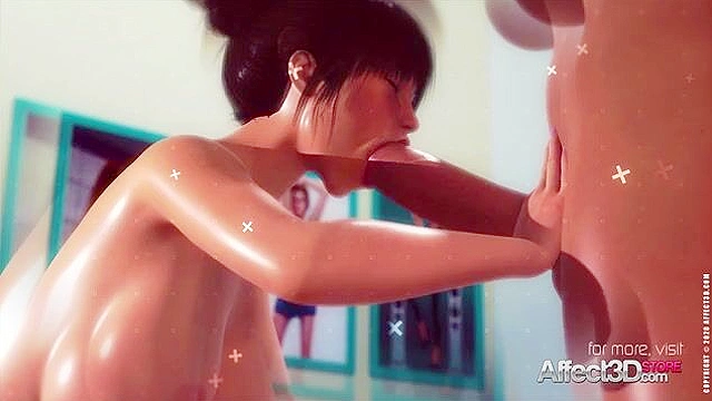 Big tits 3d babe dreaming about futanari anal sex in her smooth asshole