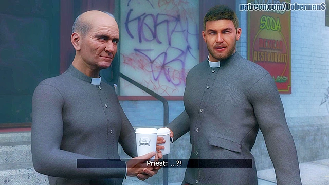 Hot brunette swallows homeless man's cum - interracial animated comics