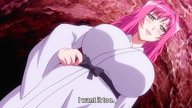 Inyouchuu Etsu Bonus - Big dick tentacle demon fucks two screaming hentai girls at same time