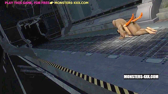 Wonder Woman rides on giant monster's cock