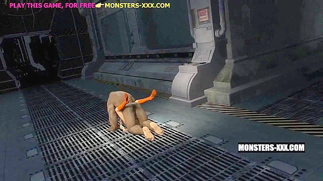 Wonder Woman rides on giant monster's cock