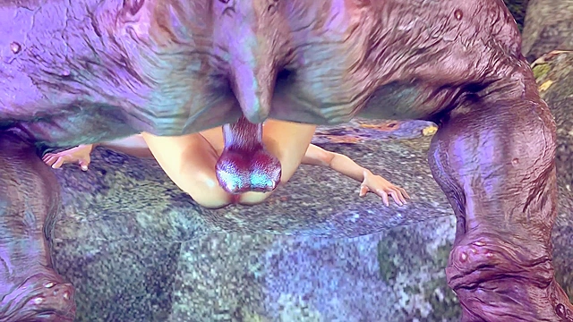 Soul Calibur: Sophitia - Hideous monster slams giant dick into blonde Sophitia