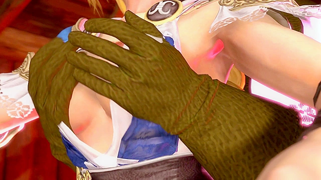 Soul Calibur: Sophitia - Hideous monster slams giant dick into blonde Sophitia