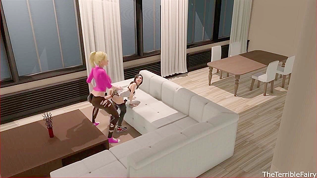 You Are Mine - Big dicked blonde futa fucks petite girl in tight pussy