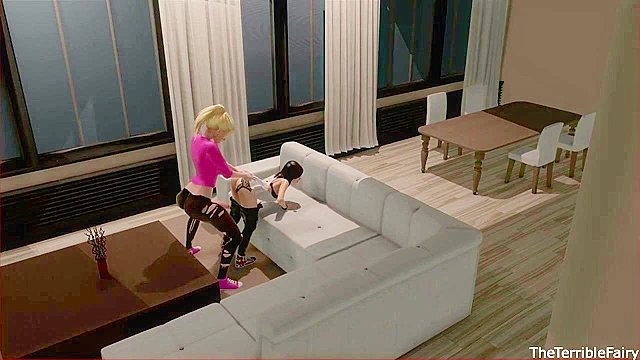 You Are Mine - Big dicked blonde futa fucks petite girl in tight pussy