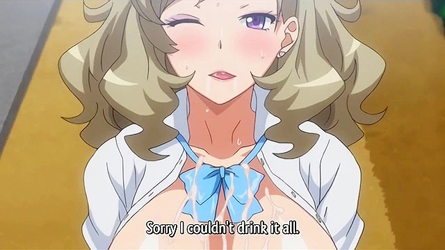 Busty hentai schoolgirl slut will suck anyone's dick for a sandwich