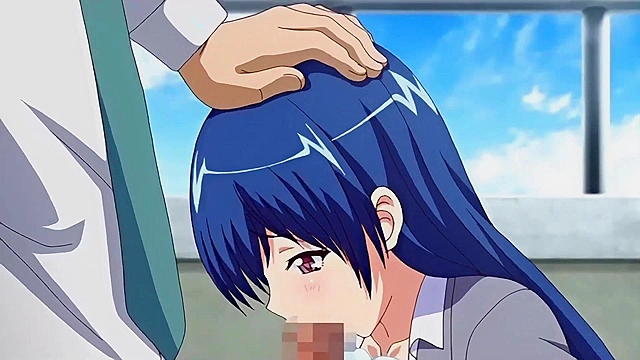 Boundary of Depravity 2 - Hentai teacher gives a blowjob to student in bathroom