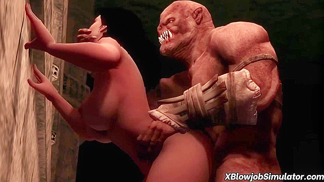Triss Merigold gets fucked rough by a big troll monster