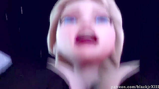 Anna sucks on Elsa from Frozen huge futanari cock