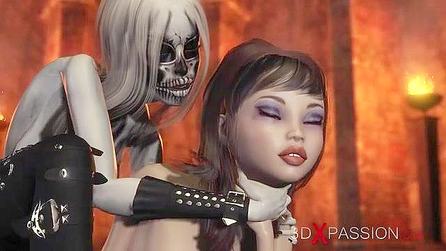 3d dickgirl demon fucks a sexy teen girl in the dark