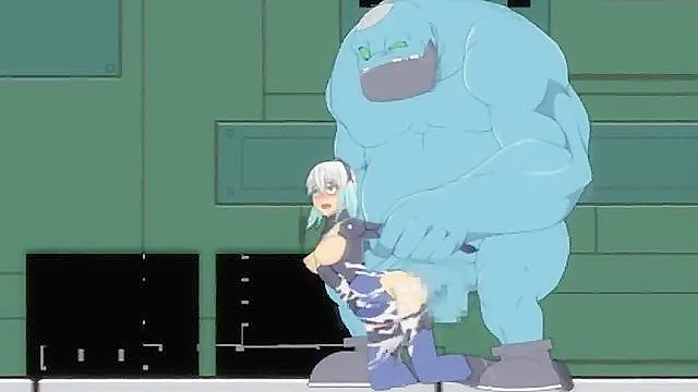 Video game girl gets fucked dirty by robots and tentacle monsters in Galaxy Warrior