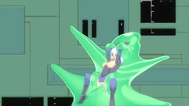 Video game girl gets fucked dirty by robots and tentacle monsters in Galaxy Warrior