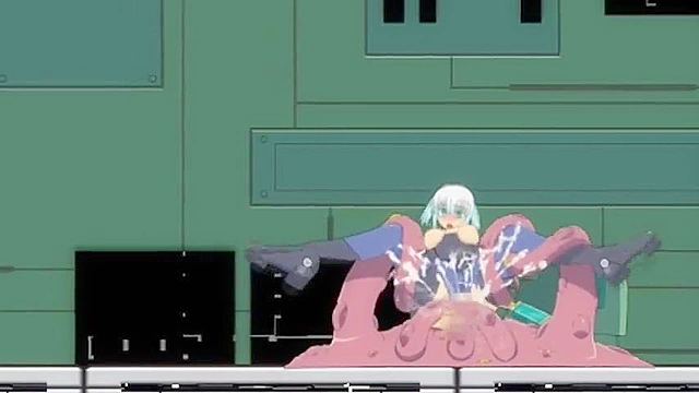 Video game girl gets fucked dirty by robots and tentacle monsters in Galaxy Warrior