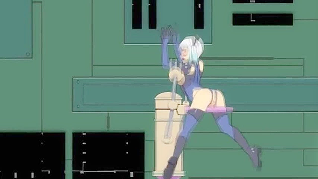 Video game girl gets fucked dirty by robots and tentacle monsters in Galaxy Warrior