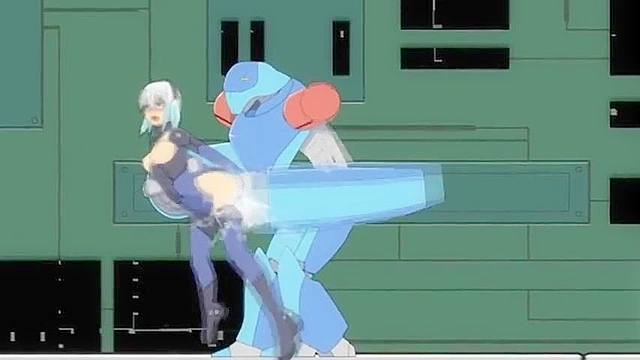 Video game girl gets fucked dirty by robots and tentacle monsters in Galaxy Warrior