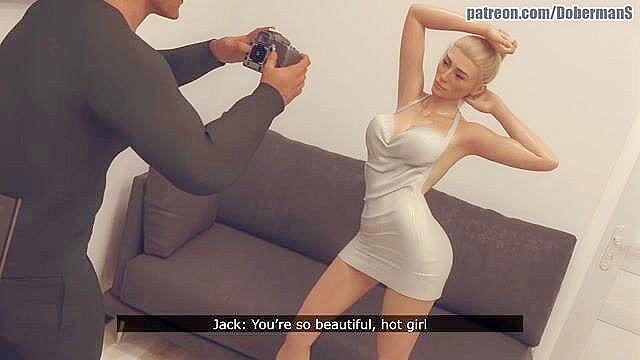 Boyfriend watches his girlfriend get fucked online by big cock